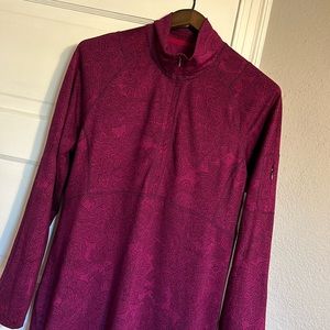 Title Nine Getaway long-sleeve 1/4 zip dress maroon